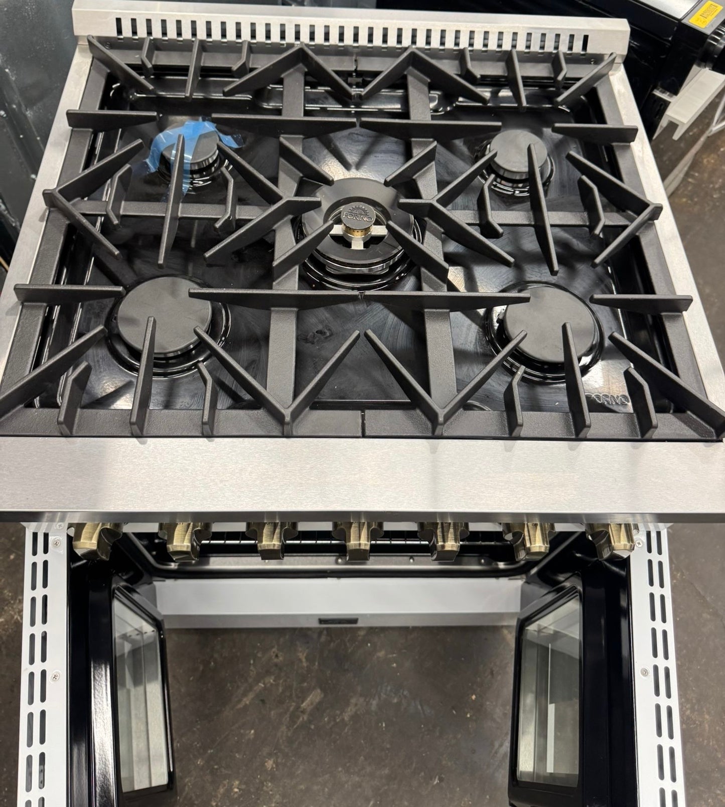 FORNO Galiano 30-in Deep recessed 5 burners Convection Oven Freestanding Dual Fuel Range ( White ) #FFSGS6356-30WHT