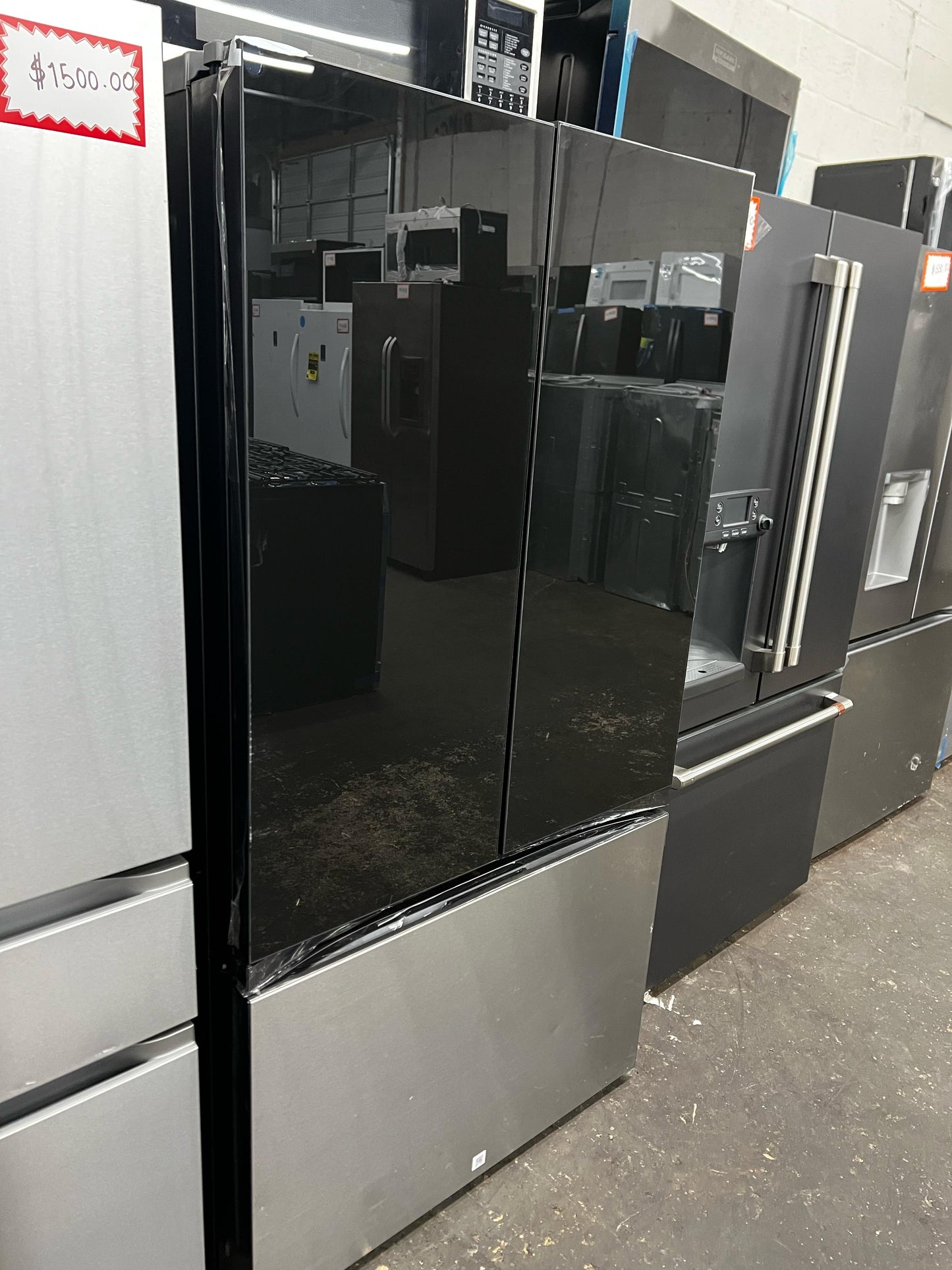Bespoke 30 cu. ft. 3-Door French Door Smart Refrigerator with Beverage Center in Stainless Steel, Standard Depth