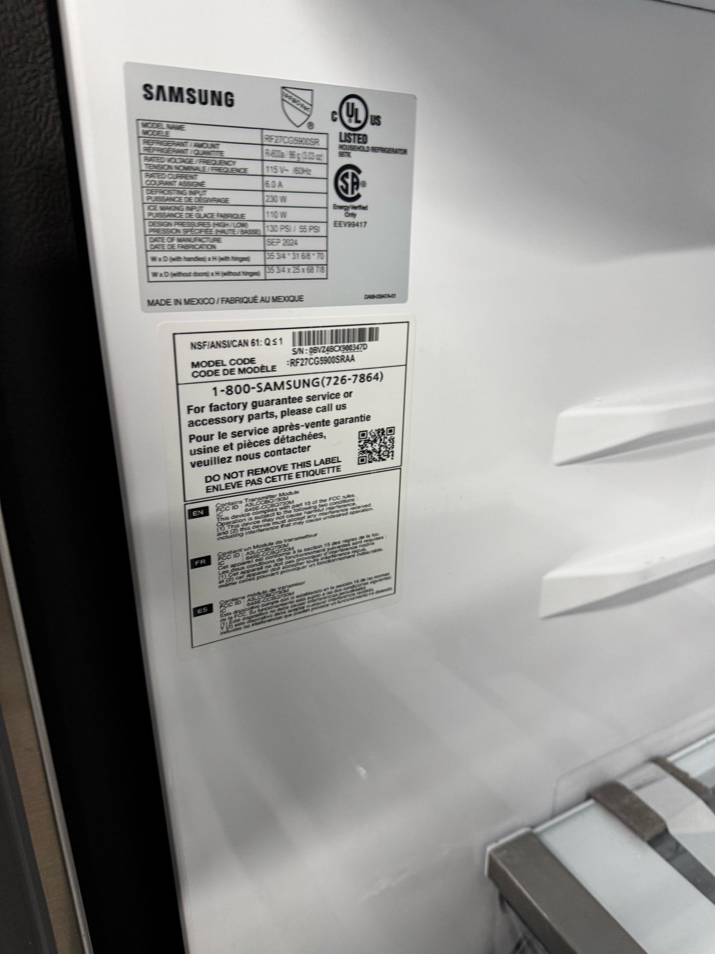 25 cu. ft. Mega Capacity 3-Door French Door Counter Depth Refrigerator with Family Hub in Stainless Steel