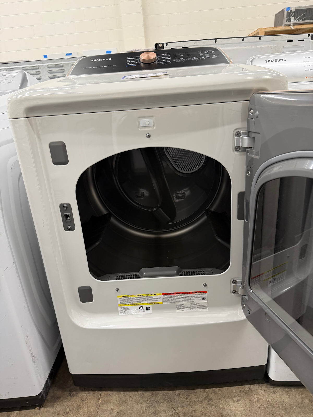 Samsung DVE52A5500W 7.4 Cu. Ft. Smart Electric Dryer with Steam Sanitize+ – White