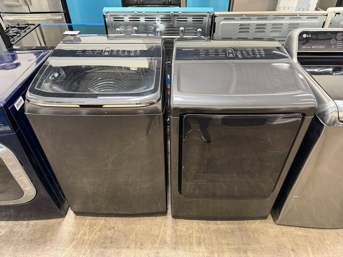 Samsung WA54M8750AV/A4 Washer & DV50K8600EV/A3 Electric Dryer Set – Black Stainless
