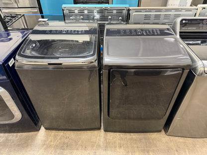 Samsung WA54M8750AV/A4 Washer & DV50K8600EV/A3 Electric Dryer Set – Black Stainless