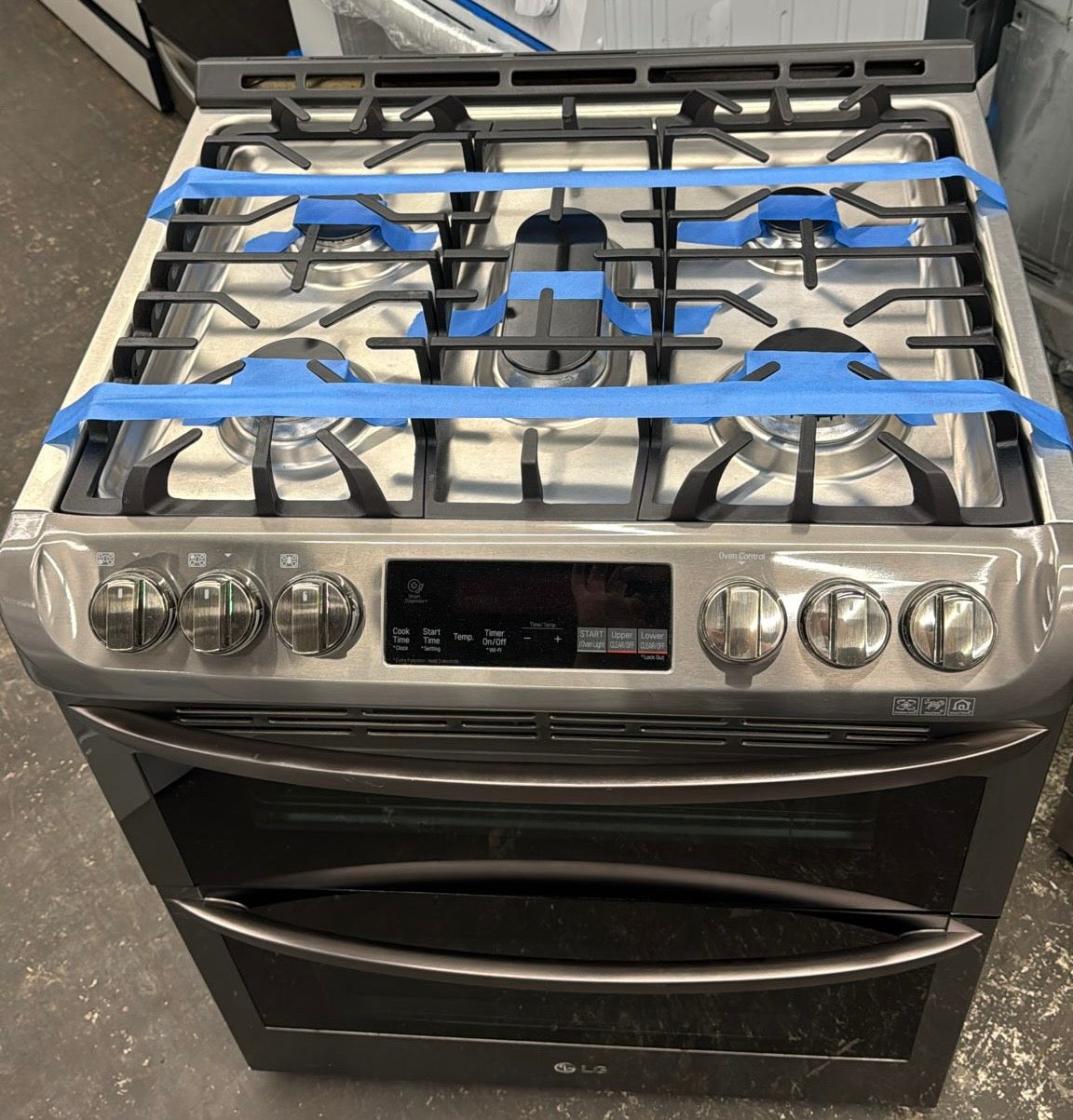 LG 30in 6.9 cu. ft. Smart wi-fi Enabled Gas Double Oven Slide-In Range with ProBake Convection and EasyClean