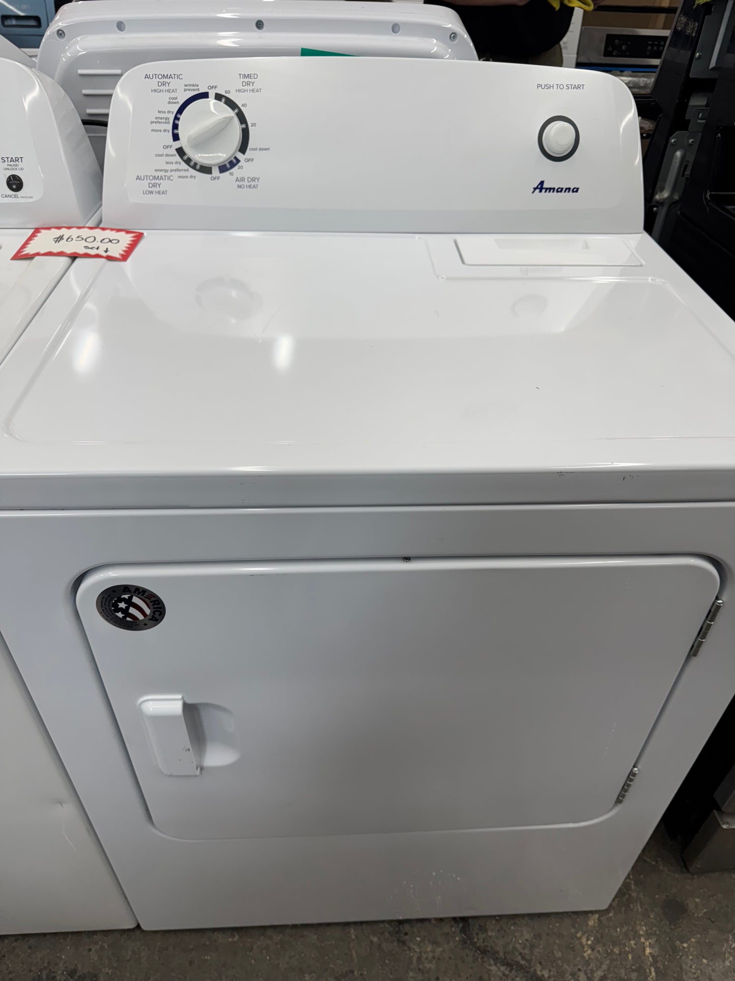 28 Inch Wide 3.5 Cu. Ft. Electric Washer and 29 Inch Wide 6.5 Cu. Ft. Electric Dryer Laundry Pair with Automatic Dryness Control