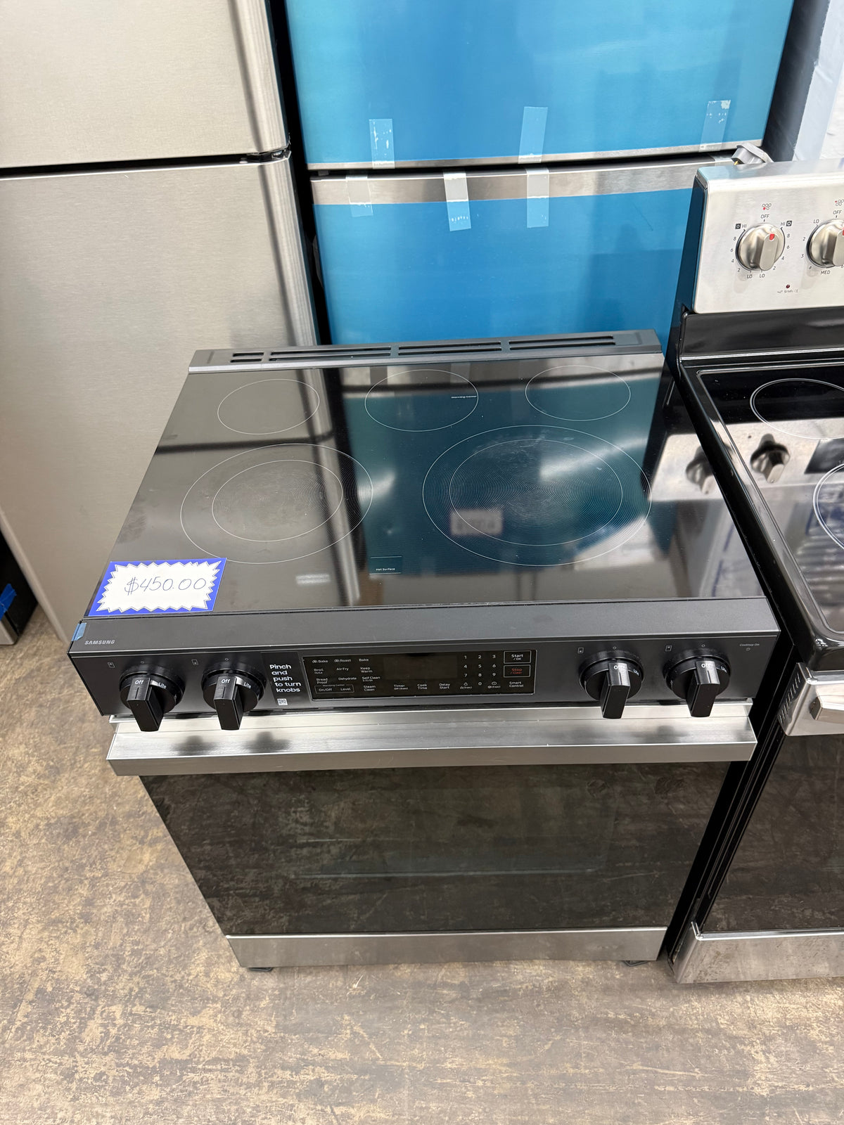 Samsung Bespoke 30” Stainless Steel Smart Slide-In Electric Range – 6.3 Cu. Ft. – NSE6DG8300SRAA