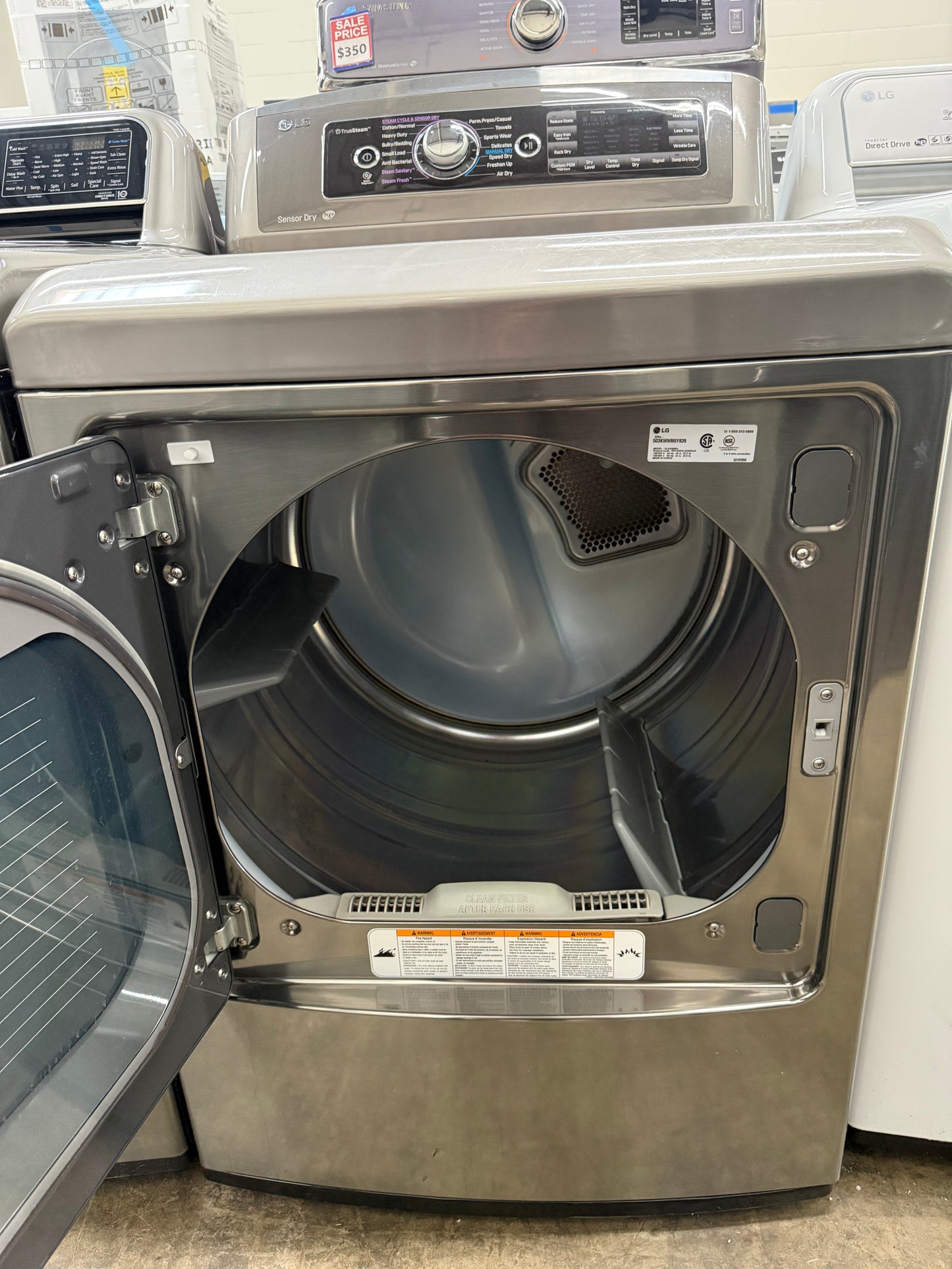 LG WT7400CV / DLEX5680V Washer & Electric Dryer Set – 5.5 Cu. Ft. / 7.4 Cu. Ft.