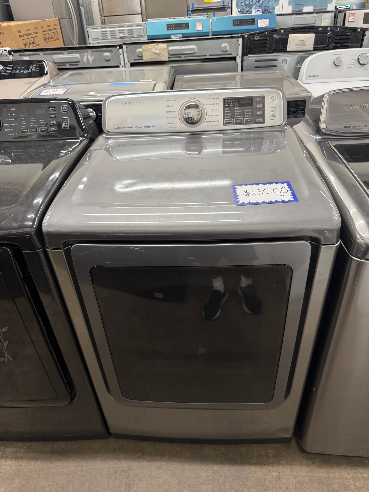 Samsung WA56H900AP/A2 & DVE50M7450P/A3 Washer & Electric Dryer Set – Platinum