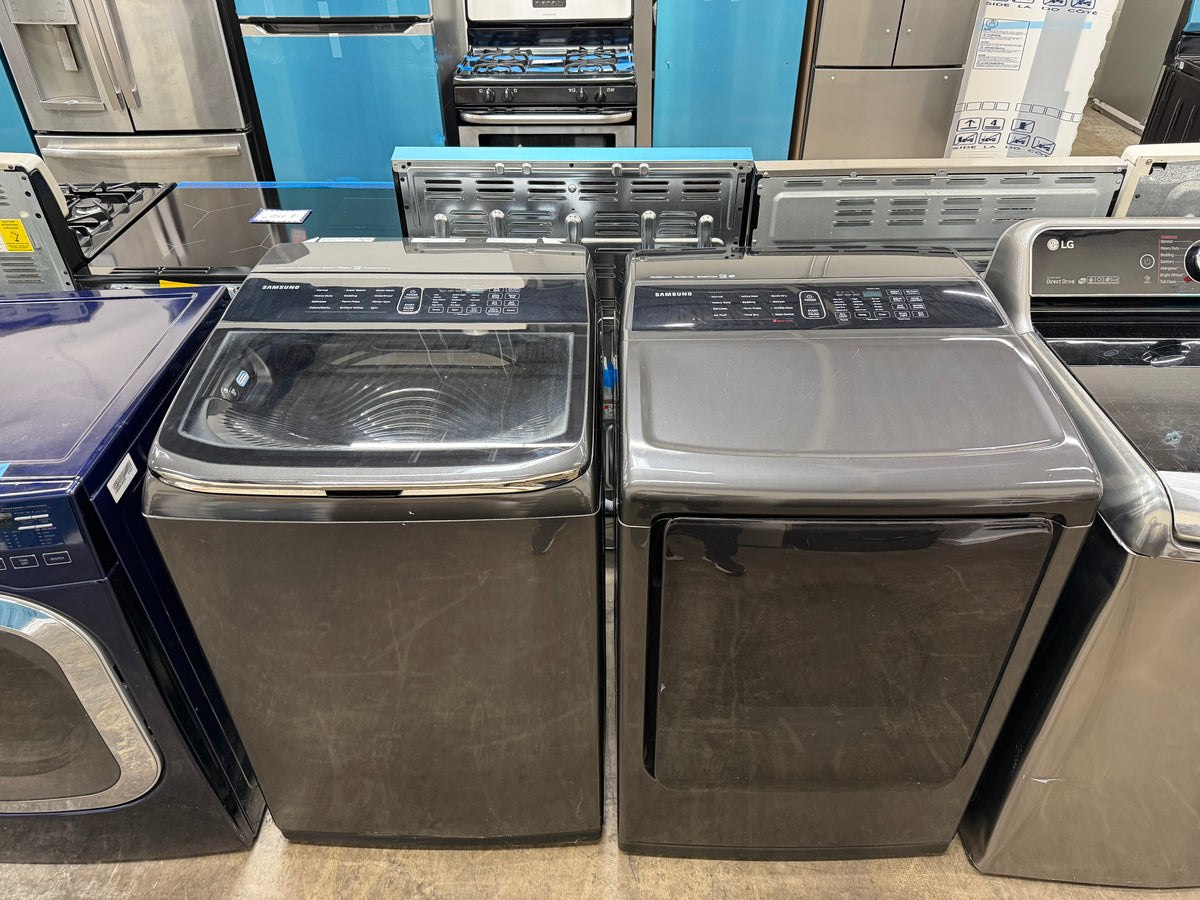 Samsung WA54M8750AV/A4 Washer & DV50K8600EV/A3 Electric Dryer Set – Black Stainless