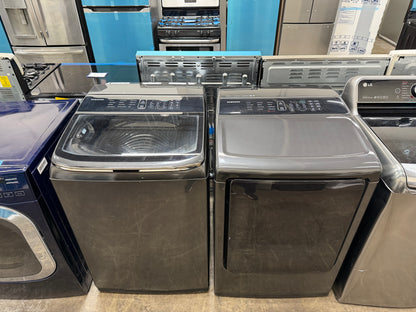 Samsung WA54M8750AV/A4 Washer & DV50K8600EV/A3 Electric Dryer Set – Black Stainless