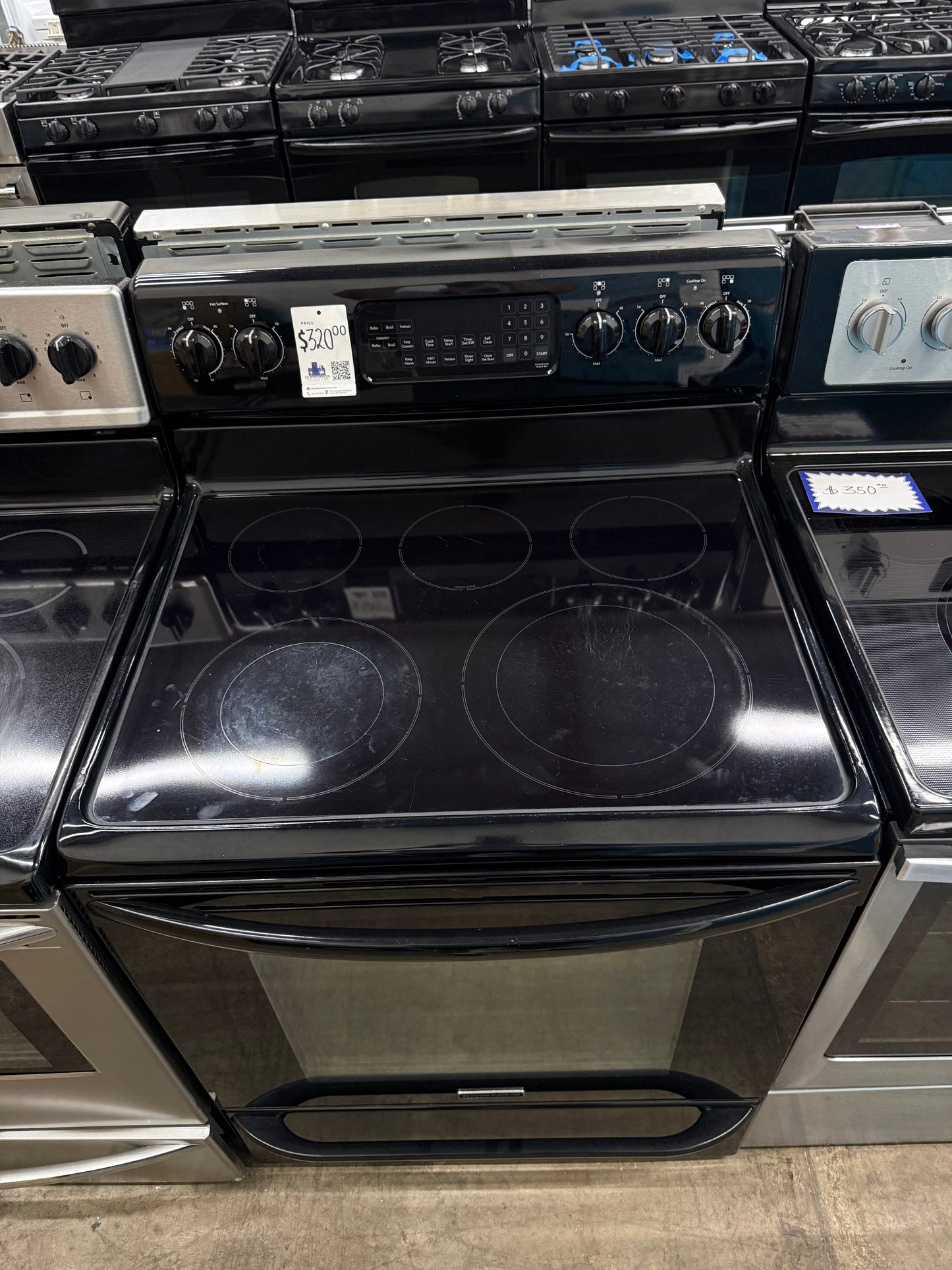 KitchenAid KERS206XBL0 30” 5.8 Cu. Ft. Freestanding Electric Range with Convection – Black