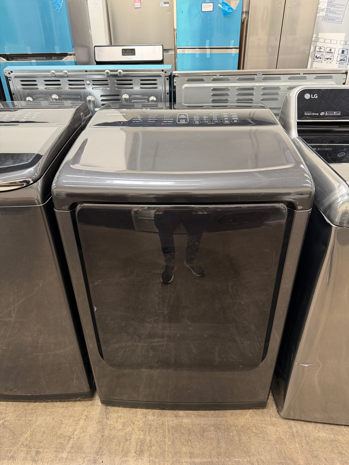 Samsung WA54M8750AV/A4 Washer & DV50K8600EV/A3 Electric Dryer Set – Black Stainless