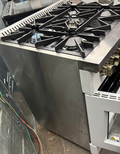 FORNO Galiano 30-in Deep recessed 5 burners Convection Oven Freestanding Dual Fuel Range ( White ) #FFSGS6356-30WHT