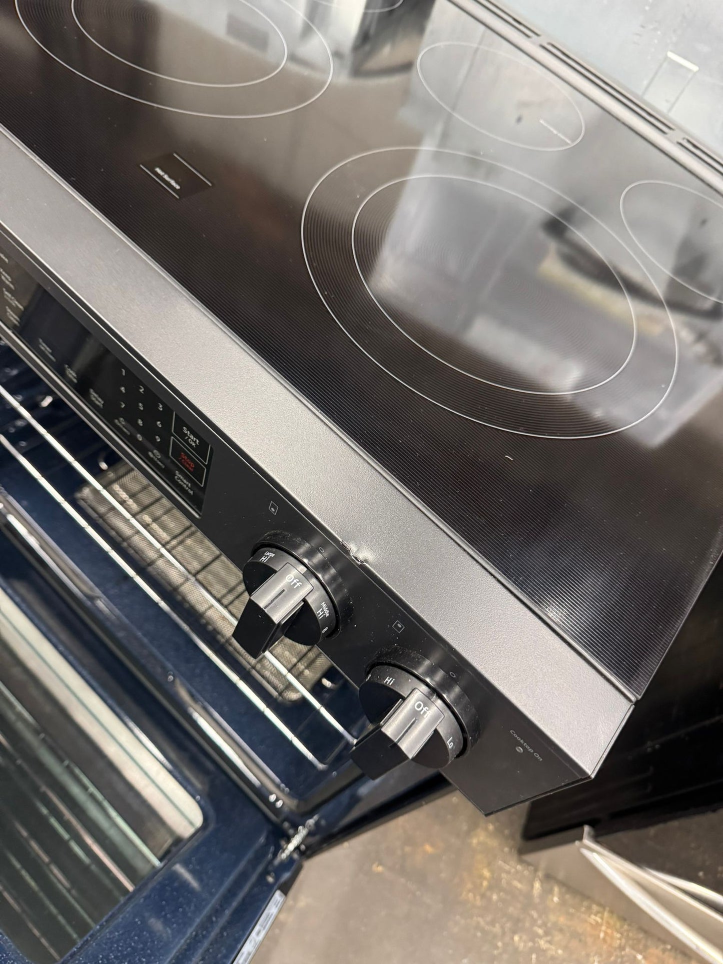 Bespoke 30 in. 5-Burner Element Smart Slide-In Electric Range  with AirFry and Safety Knobs # NSE6DG8300SR