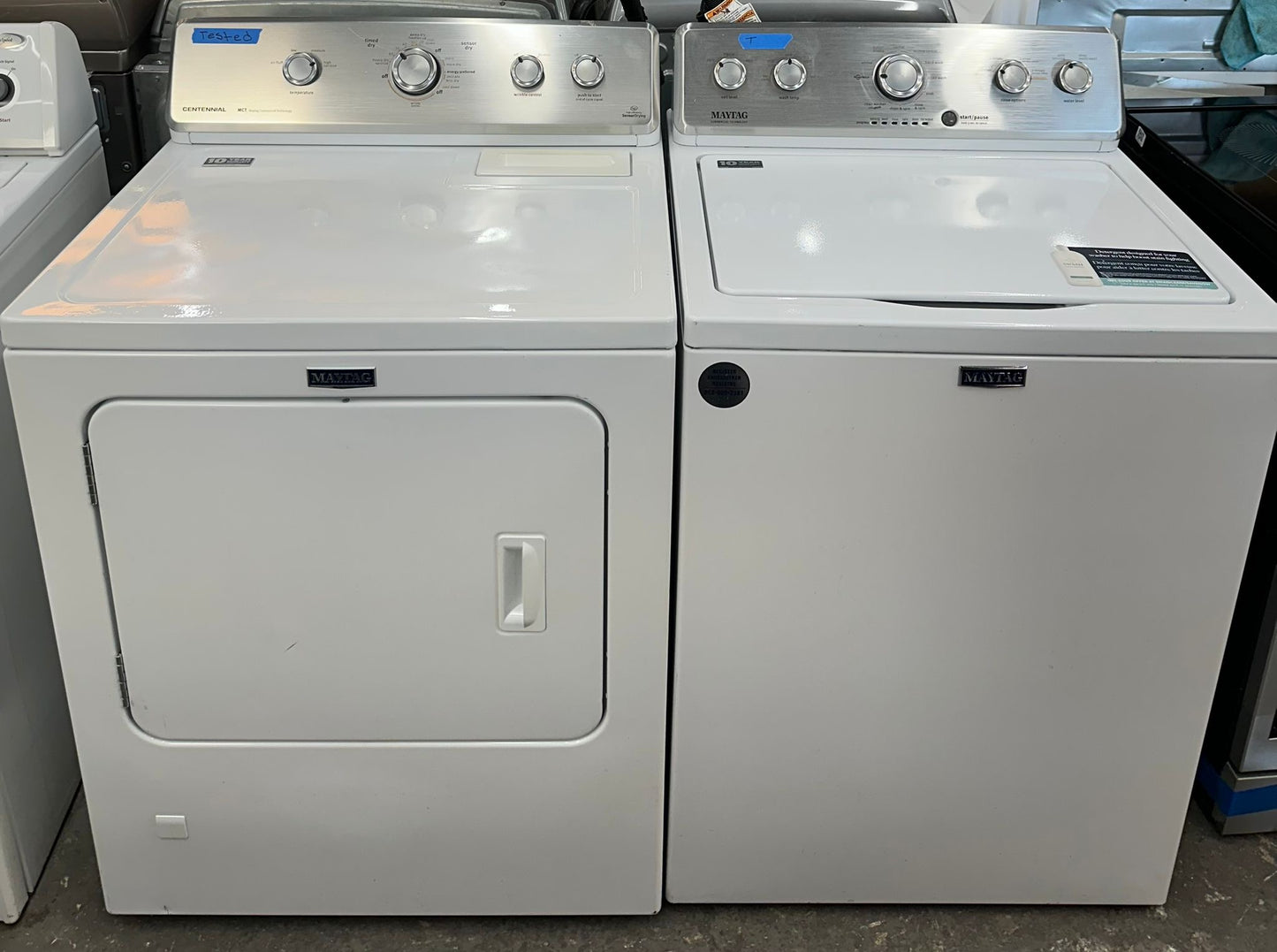 Maytag Washer Top Load and Electric Dryer Front load Set