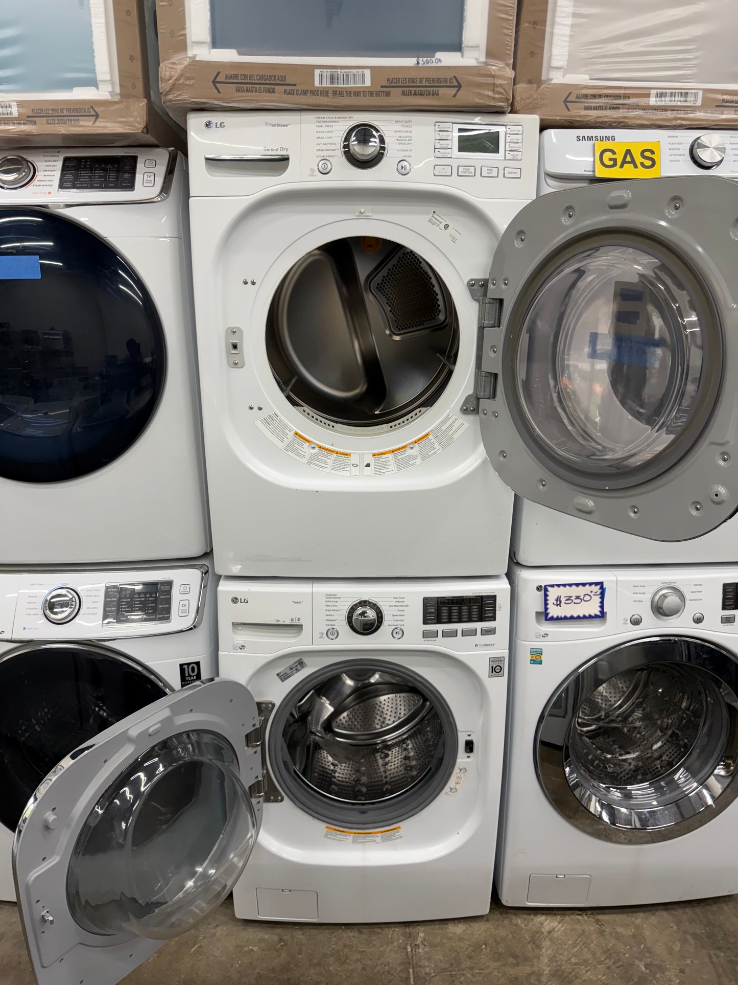 LG WM4270HWA Washer & DLEX3875W Electric Dryer Set