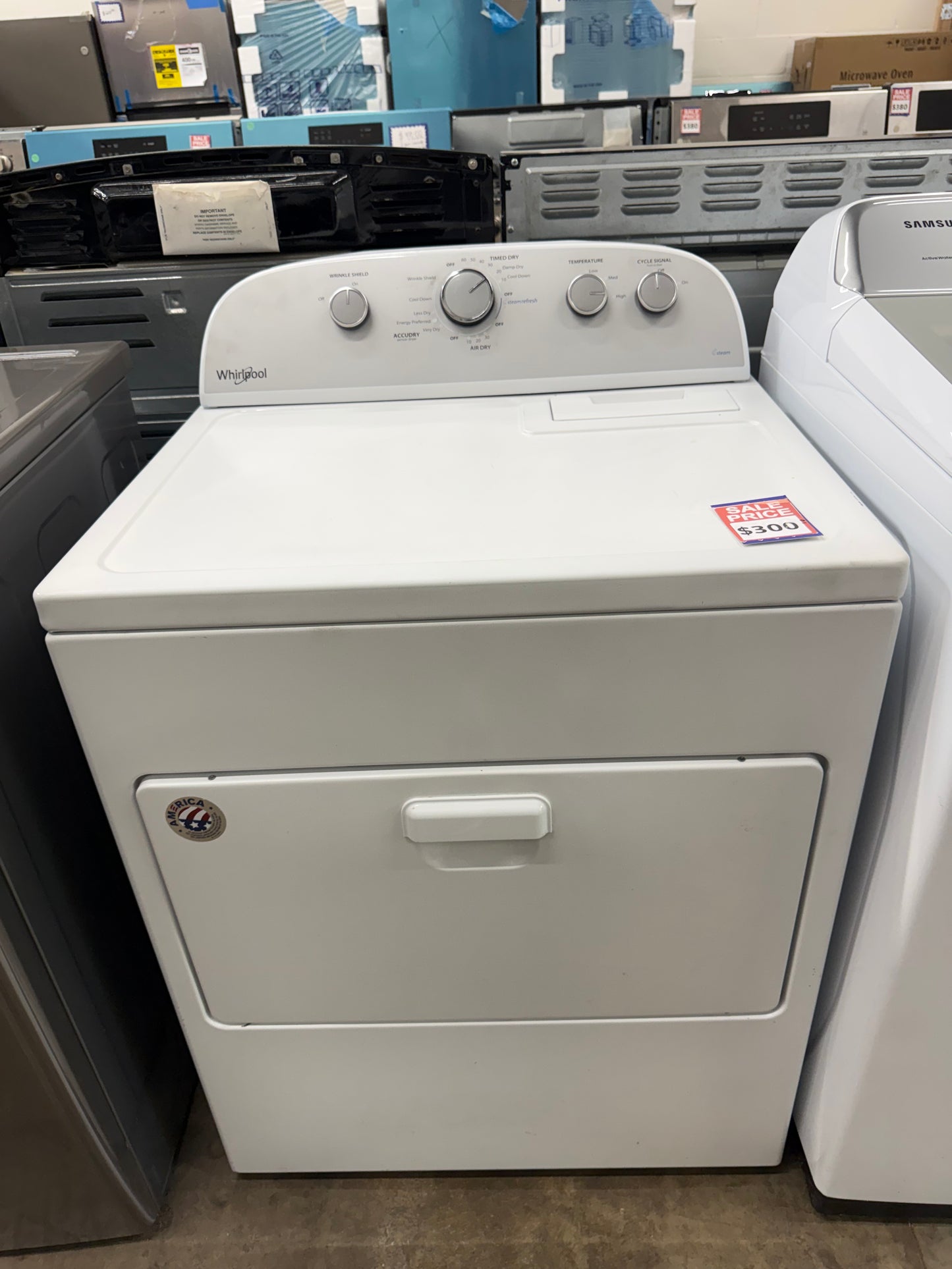Whirlpool 7.0 Cu. Ft. Electric Dryer with AccuDry™ – White