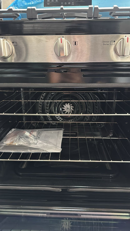 30 in 5 Burner Freestanding Gas Range in Stainless Steel with Quick Boil and Steam Clean #FCRG3062AS