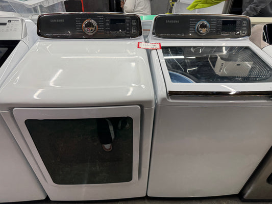 27 inch wide 5.2 cu.ft Washer and 27 inch wide 7.4 cu.ft Electric Dryer Laundry Pair Smart