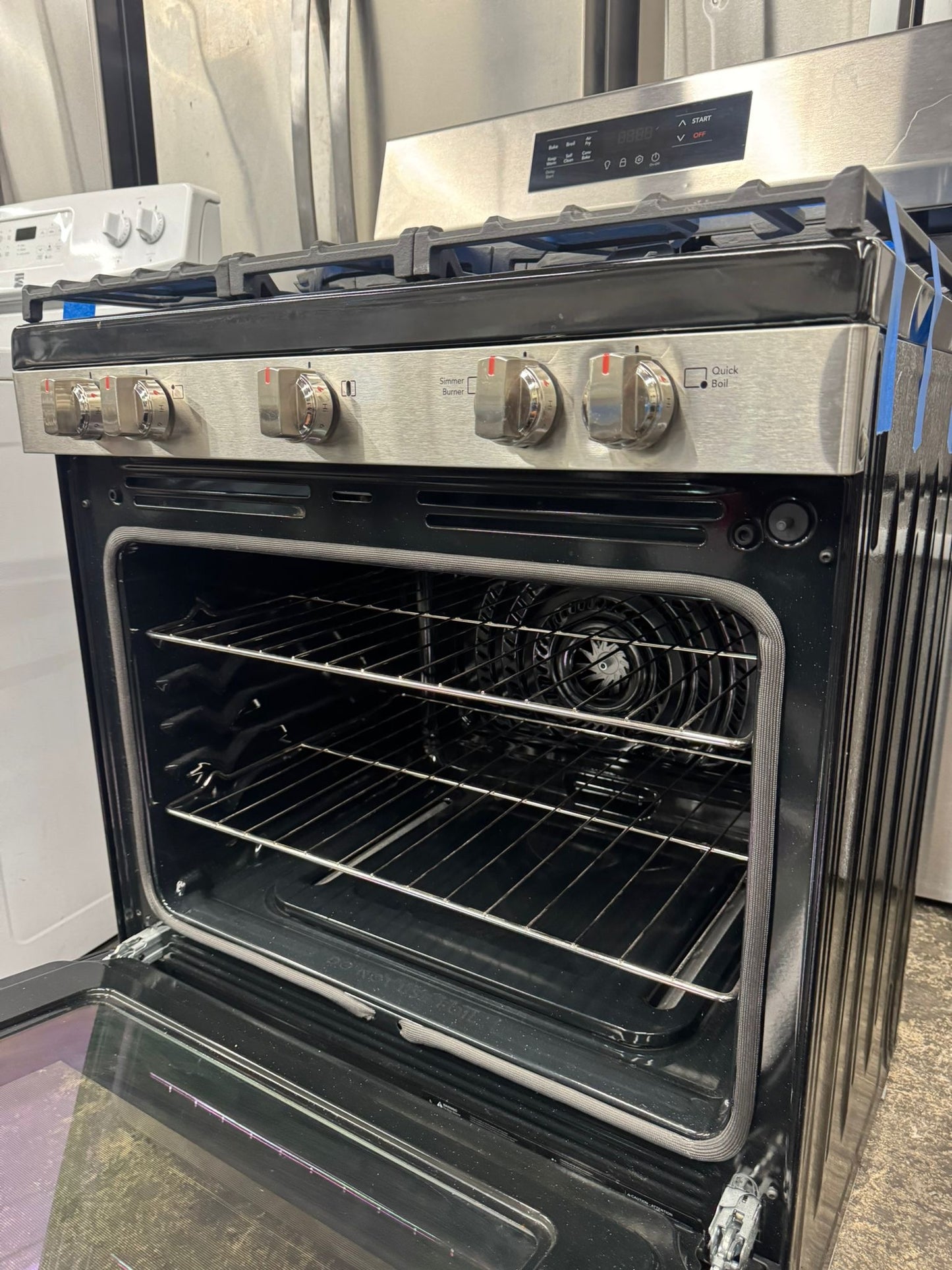30 in 5 Burner Freestanding Gas Range in Stainless Steel with Quick Boil and Steam Clean #FCRG3062AS