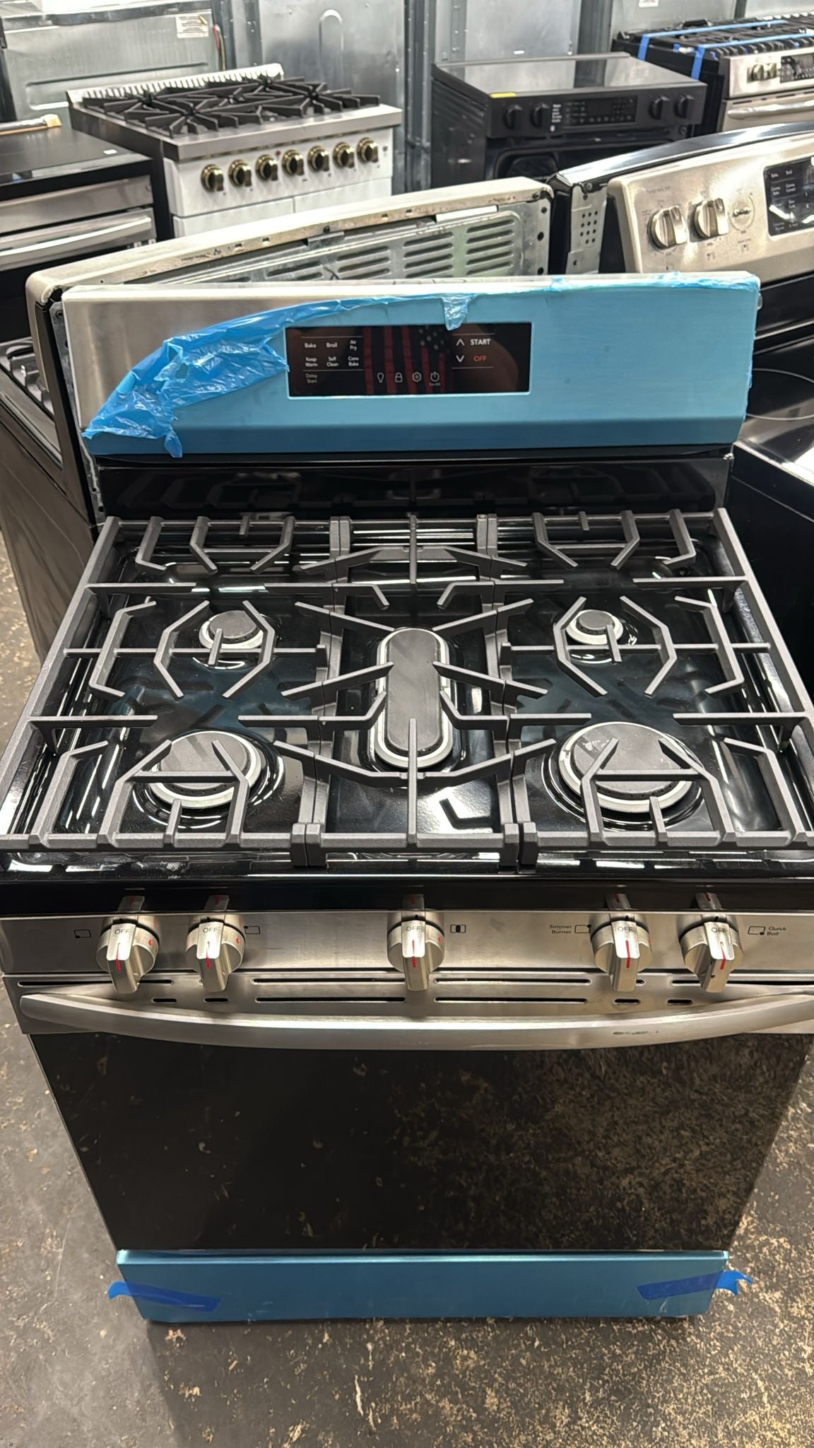 30 in 5 Burner Freestanding Gas Range in Stainless Steel with Quick Boil and Steam Clean #FCRG3062AS
