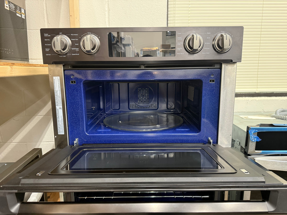 Samsung NQ70M7770DG/AA 30” Smart Microwave Combination Wall Oven – Black Stainless Steel