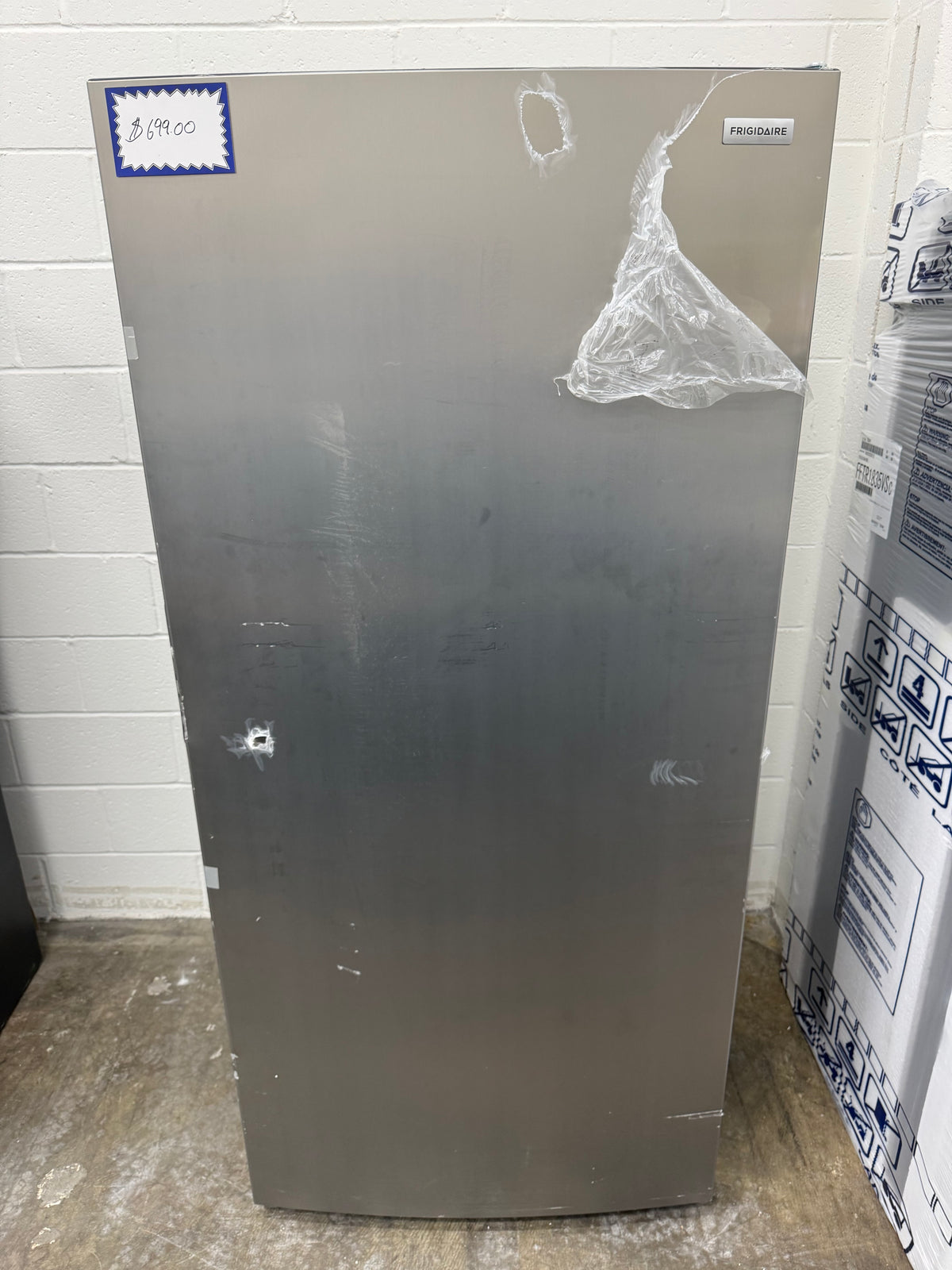 Frigidaire FRAE2022AF 20 Cu. Ft. Garage-Ready Single-Door Refrigerator – Stainless Steel