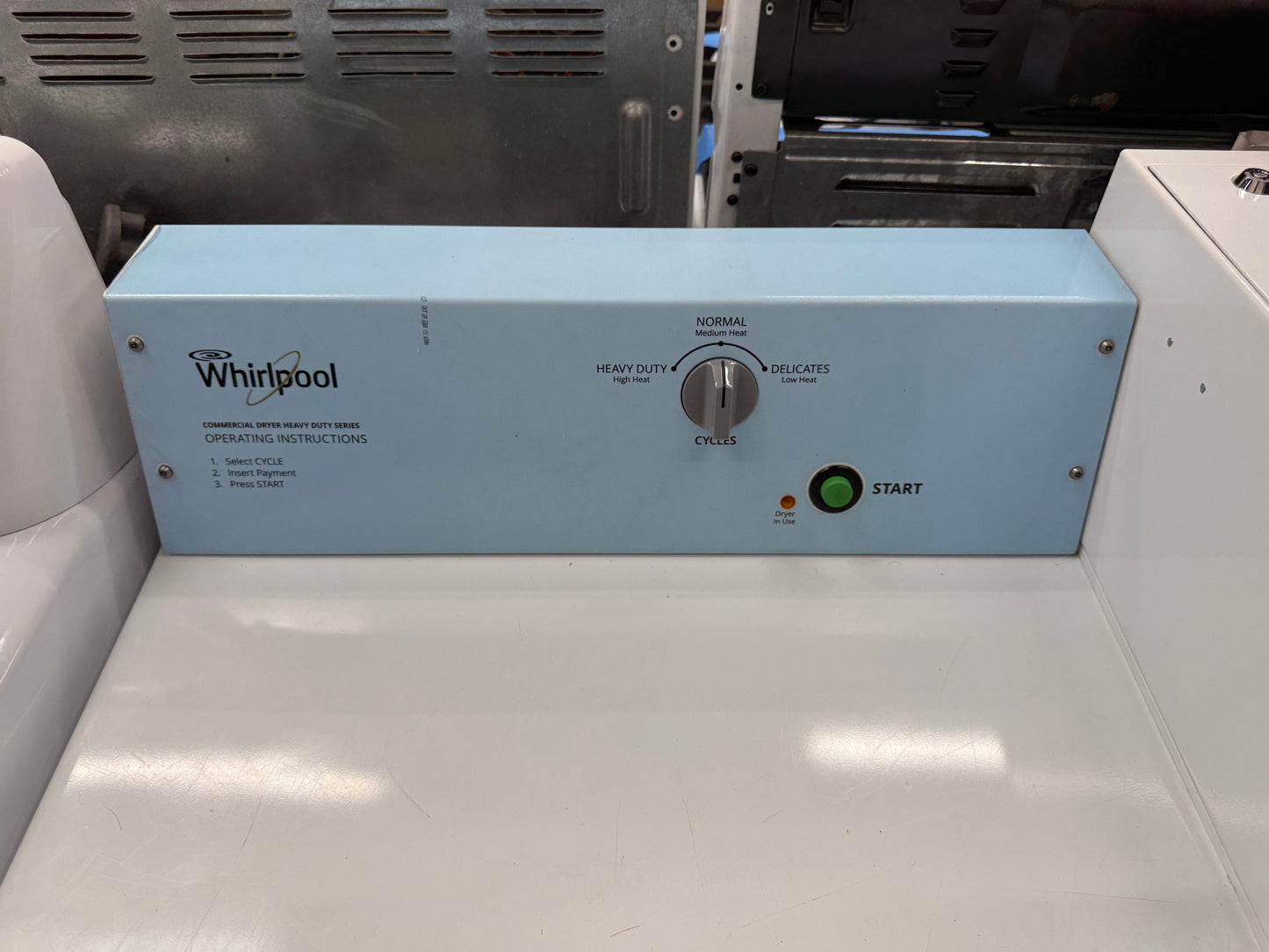 Whirlpool CGM2745FQ 7.4 Cu. Ft. Commercial Coin-Operated Gas Dryer – White