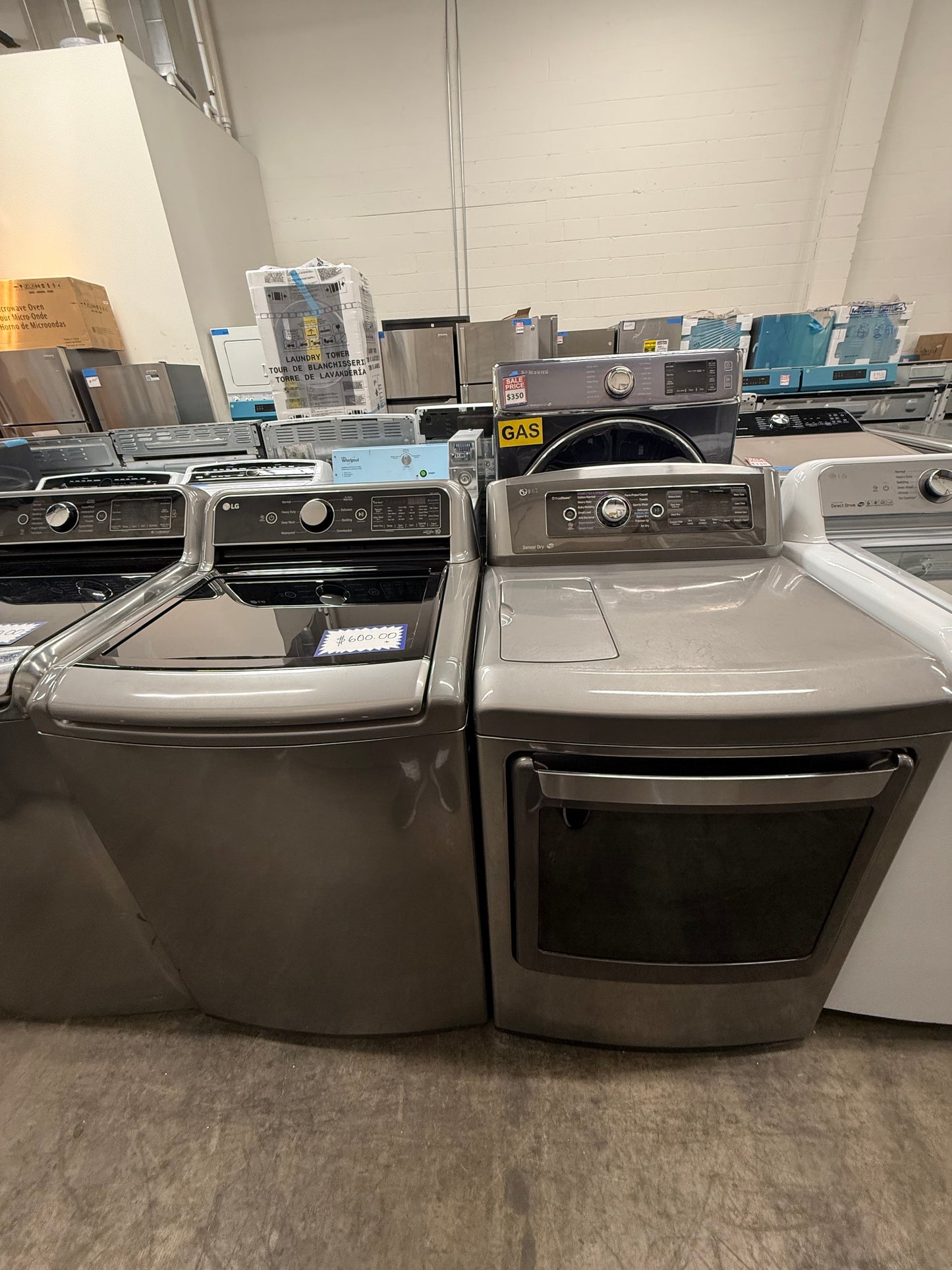 LG WT7400CV / DLEX5680V Washer & Electric Dryer Set – 5.5 Cu. Ft. / 7.4 Cu. Ft.