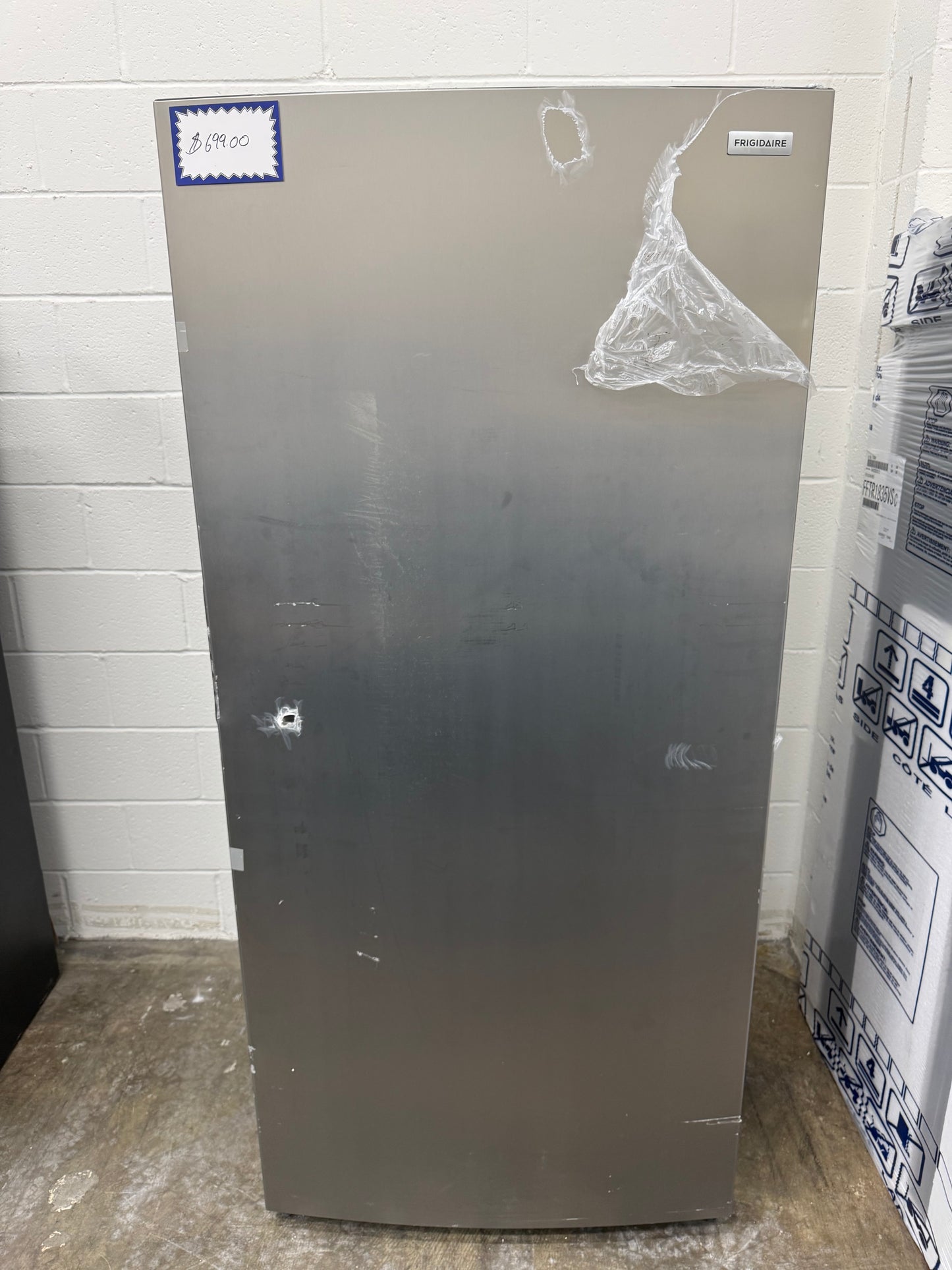 Frigidaire FRAE2022AF 20 Cu. Ft. Garage-Ready Single-Door Refrigerator – Stainless Steel