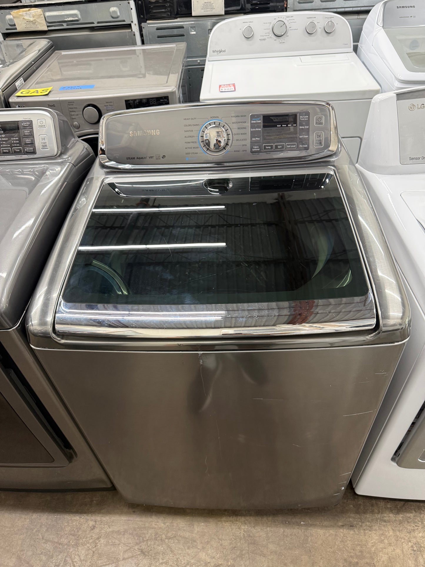 Samsung WA56H900AP/A2 & DVE50M7450P/A3 Washer & Electric Dryer Set – Platinum