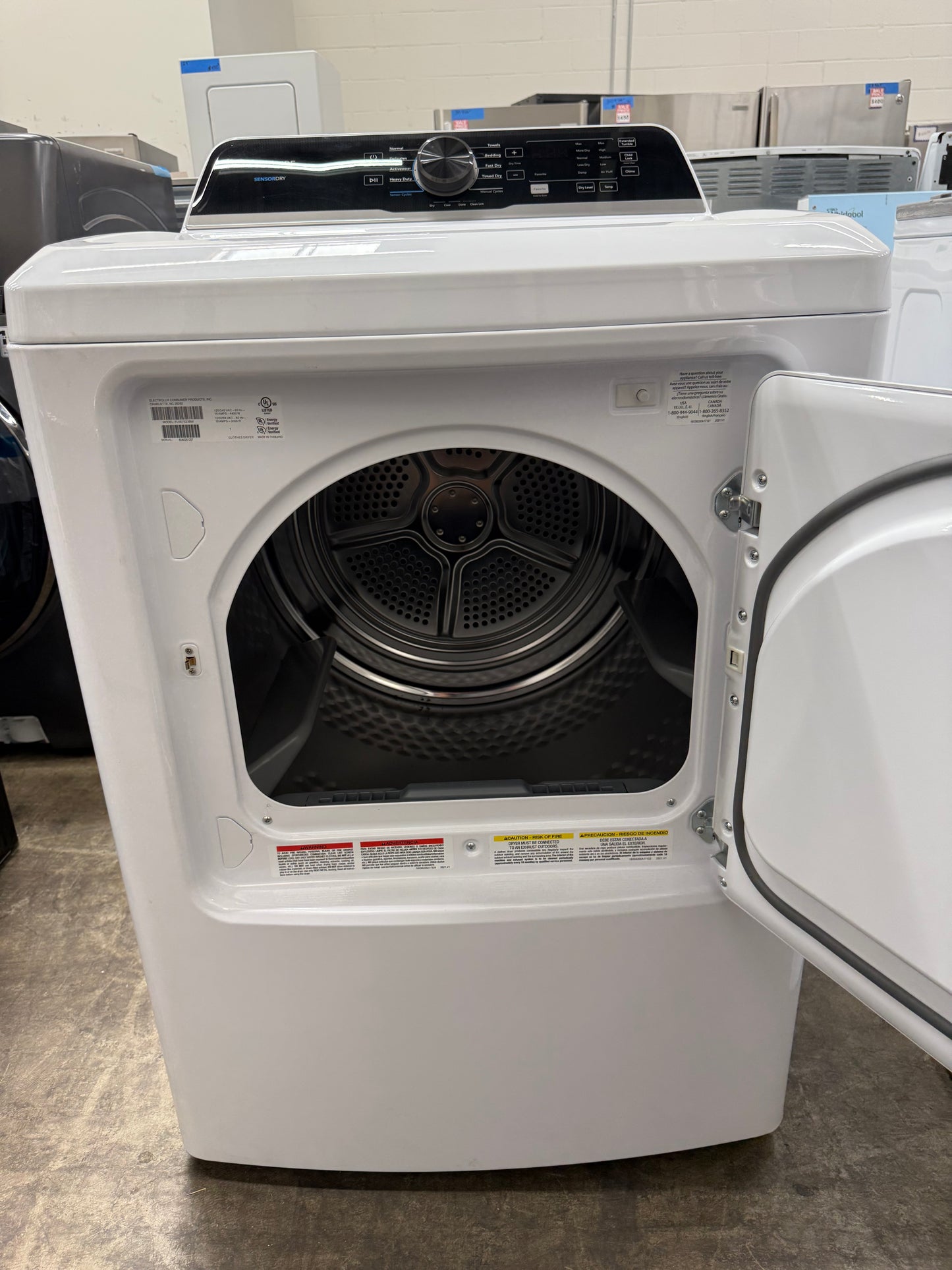 Frigidaire FLVE7523BW 7.0 Cu. Ft. Electric Dryer – White