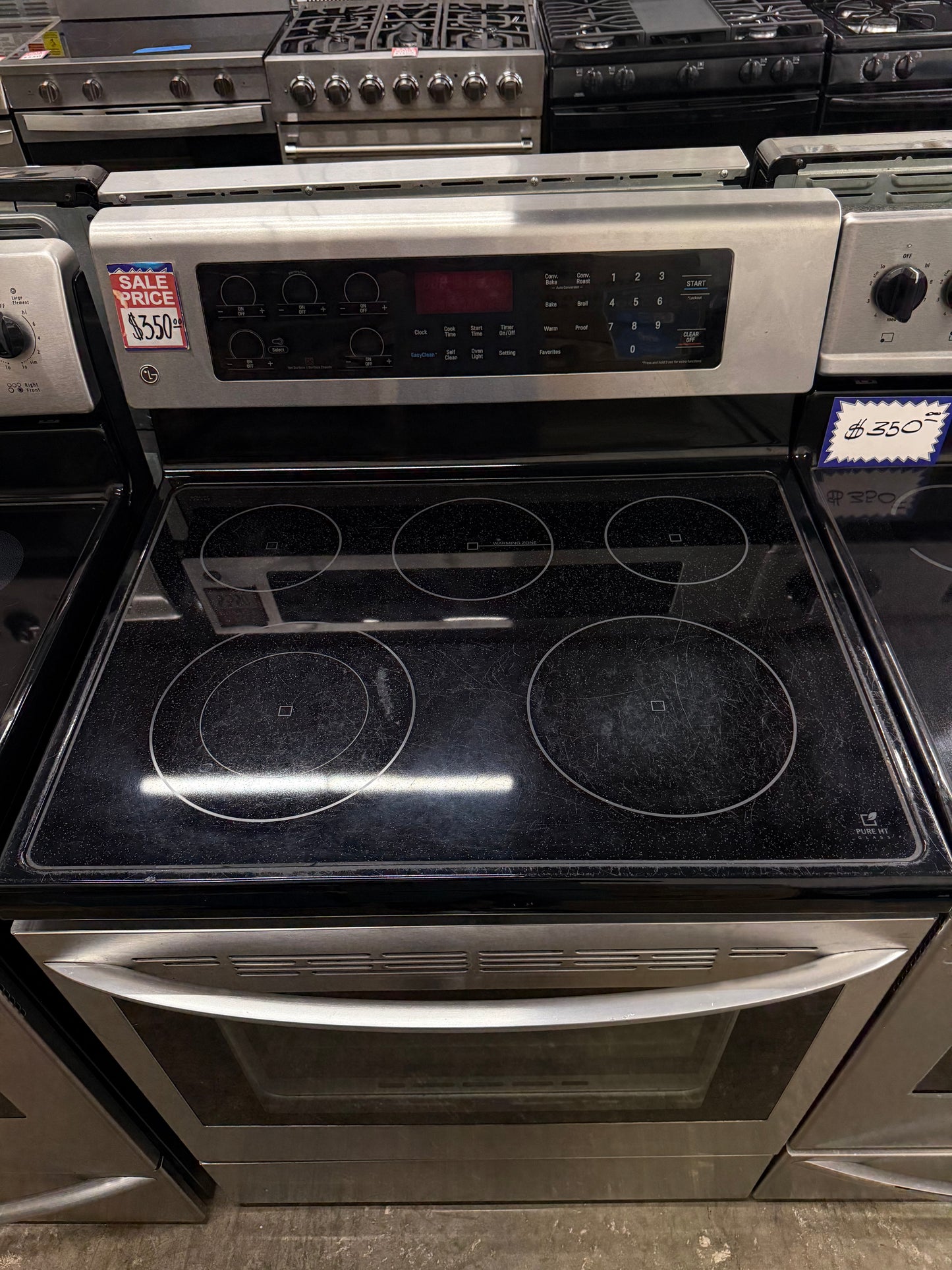 LG LRE3083ST 30” 6.3 cu. ft. Freestanding Electric Range with True Convection – Stainless Steel
