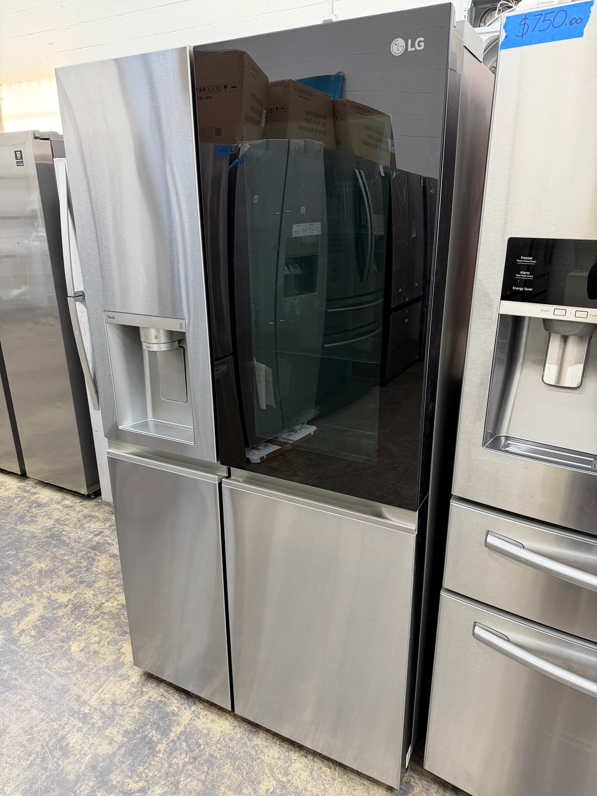 LG 27.1 Cu. Ft. InstaView Side-by-Side Refrigerator Stainless Steel LRSOS2706S