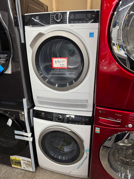 24inch wide Stackable Front Load Washer with LuxCare Wash and Steam Refresh and IQ-Touch 24 in. 4.0 cu. ft. Electric Ventless Dryer, ENERGY STAR