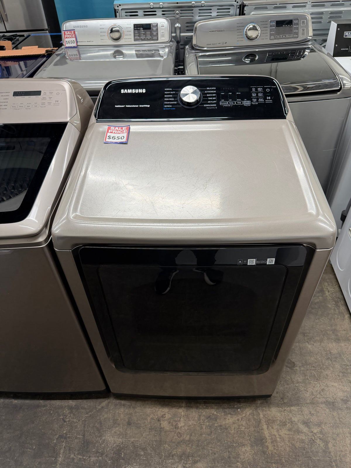 Samsung Washer and Electric Dryer Set WA54R7600AC and DVE52A5500C