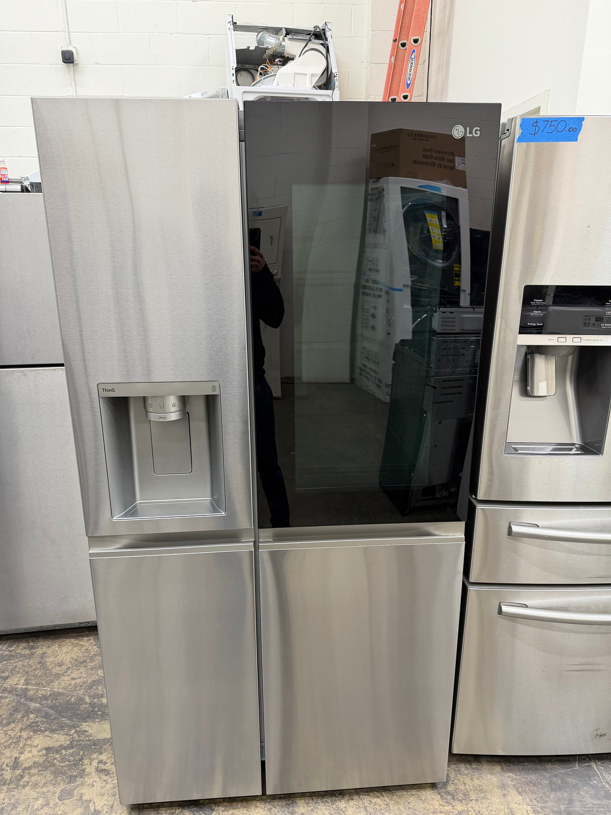 LG 27.1 Cu. Ft. InstaView Side-by-Side Refrigerator Stainless Steel LRSOS2706S