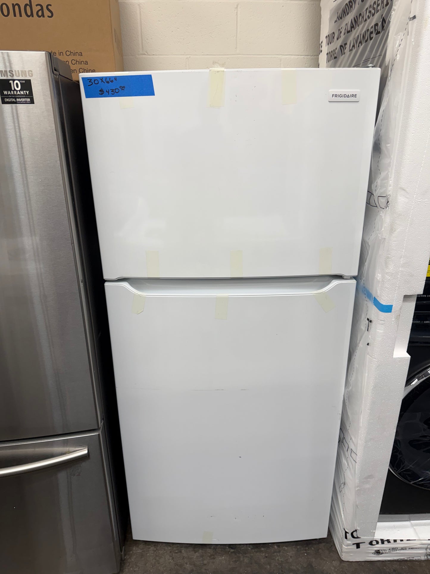Frigidaire FFTR2045VW 20 Cu. Ft. Garage-Ready Top-Freezer Refrigerator