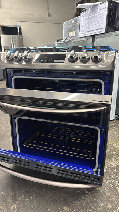 LG 30in 6.9 cu. ft. Smart wi-fi Enabled Gas Double Oven Slide-In Range with ProBake Convection and EasyClean