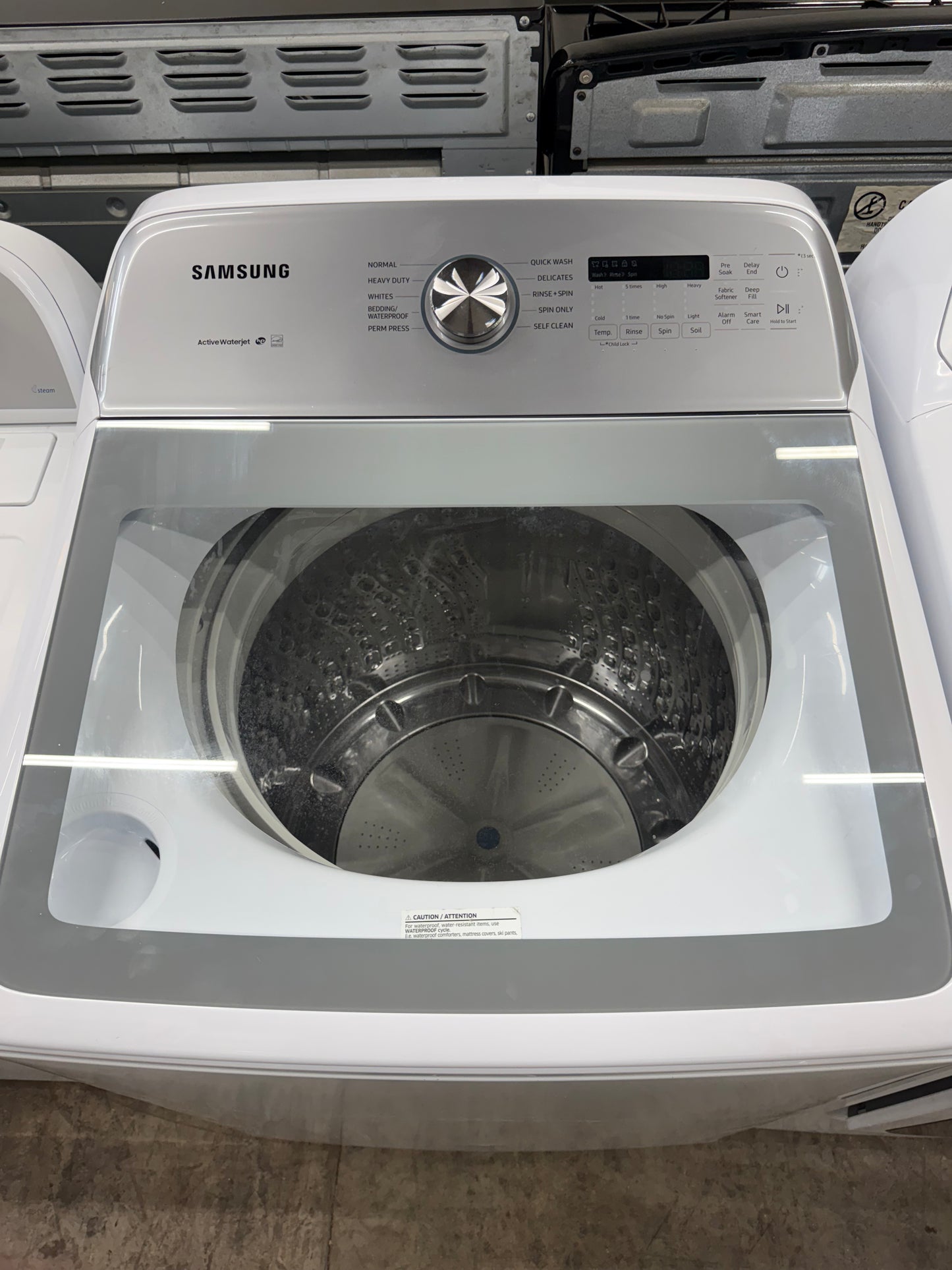 Samsung 5.0 Cu. Ft. Top Load Washer & 7.4 Cu. Ft. Electric Dryer Set – White