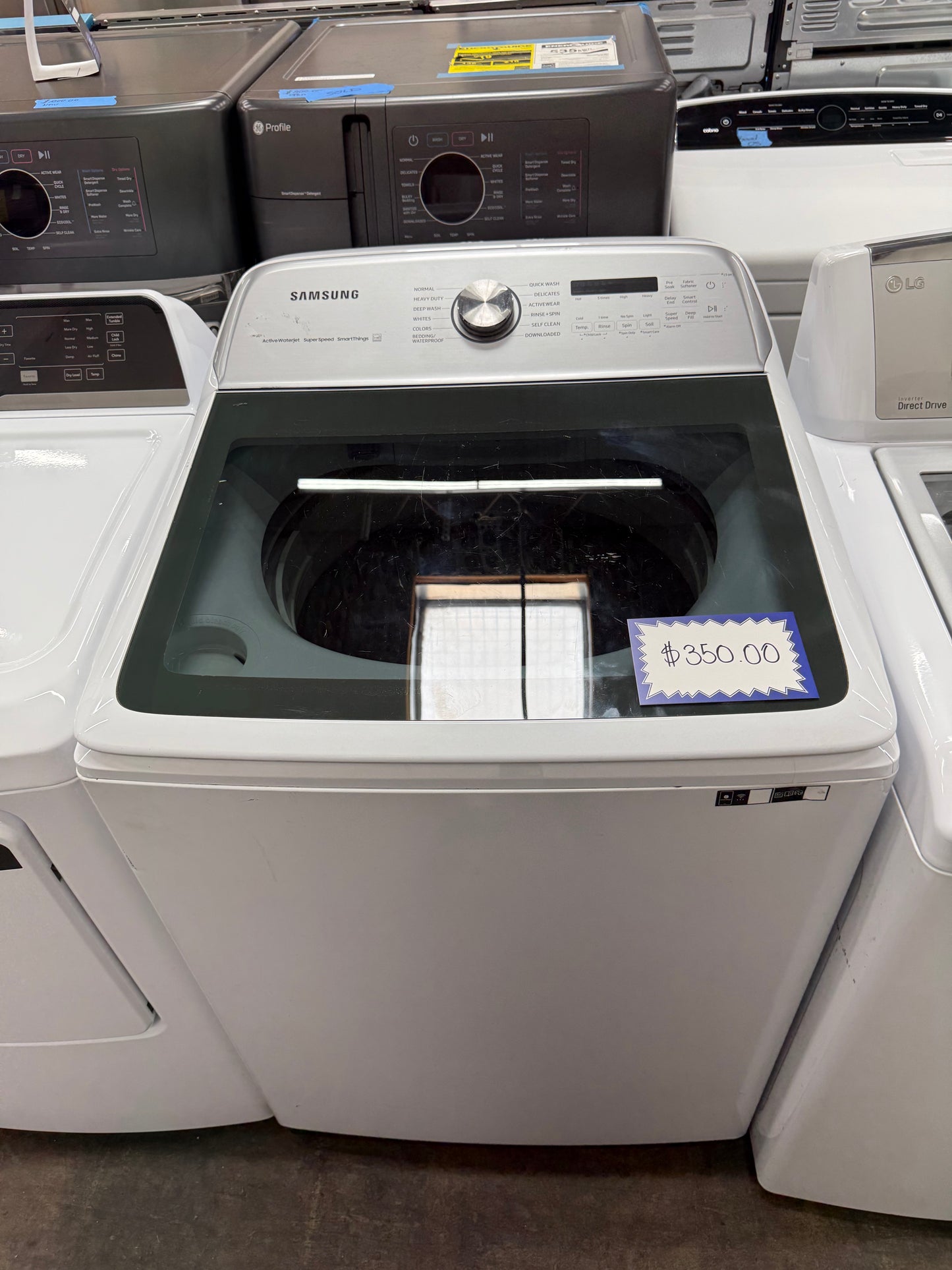 Samsung WA52A5600AW/US – 5.2 Cu. Ft. Smart Top Load Washer – White