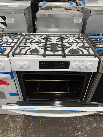 Frigidaire
30 in. 5 Burners Slide in Front Control Gas Range with Steam Clean in White