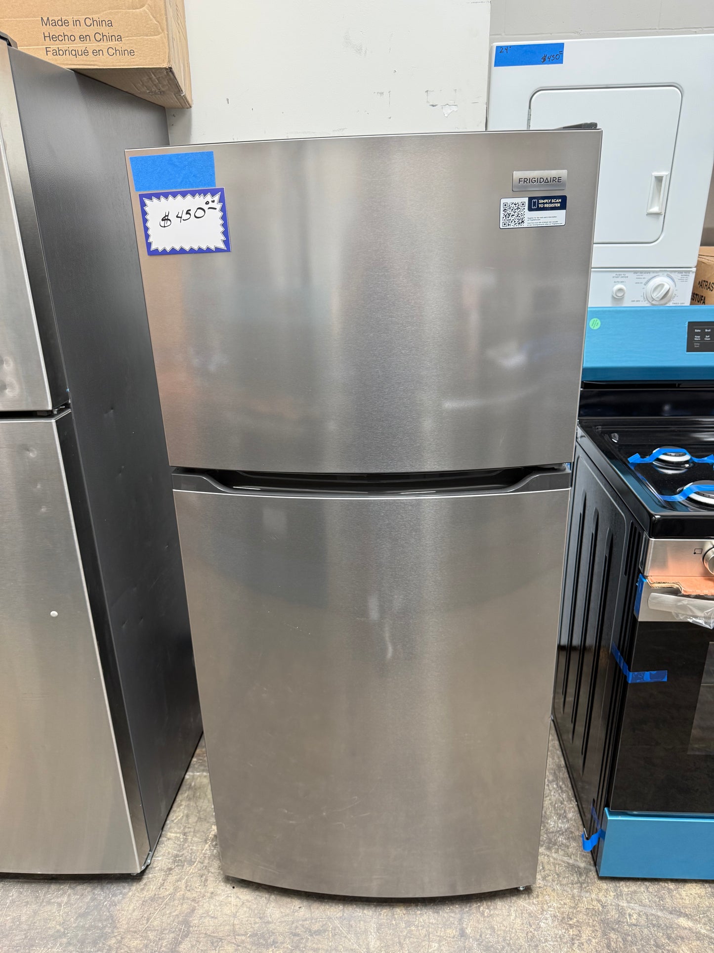 Frigidaire FFHT1425VV07 13.9 Cu. Ft. Stainless Steel Look Top-Freezer Refrigerator