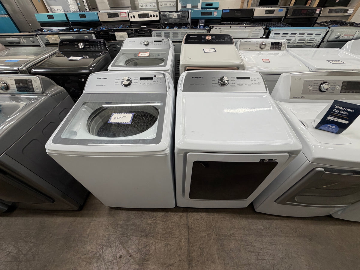 Samsung WA50R5200AW/US Washer & DVE52A5500W Electric Dryer Set – White